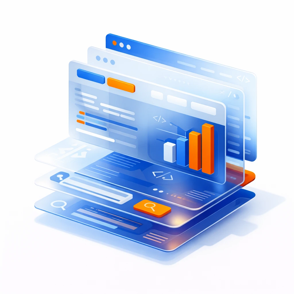 Web Development 3D Illustration