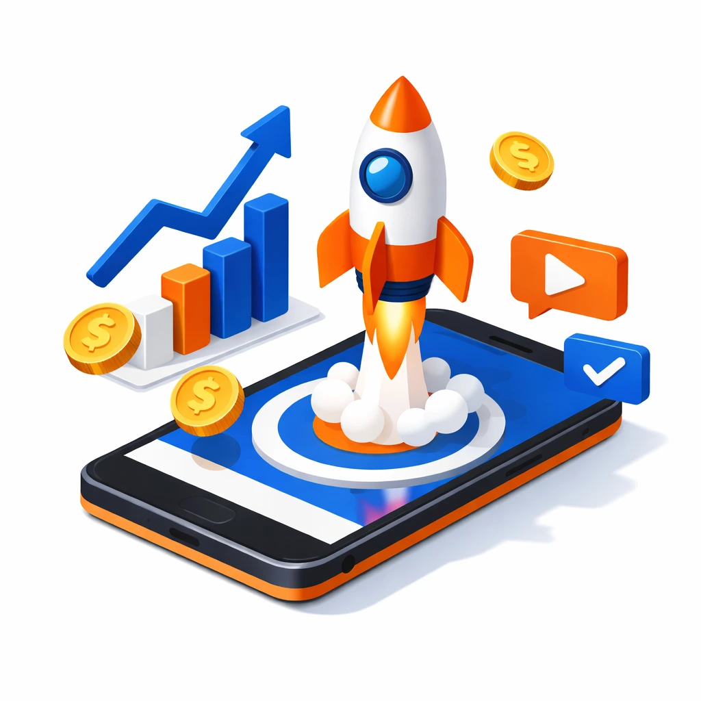 Performance Marketing 3D Illustration